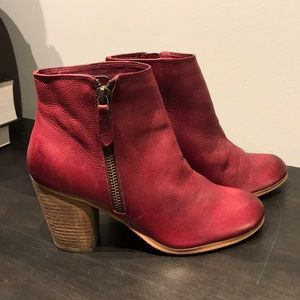 Burgundy red boots